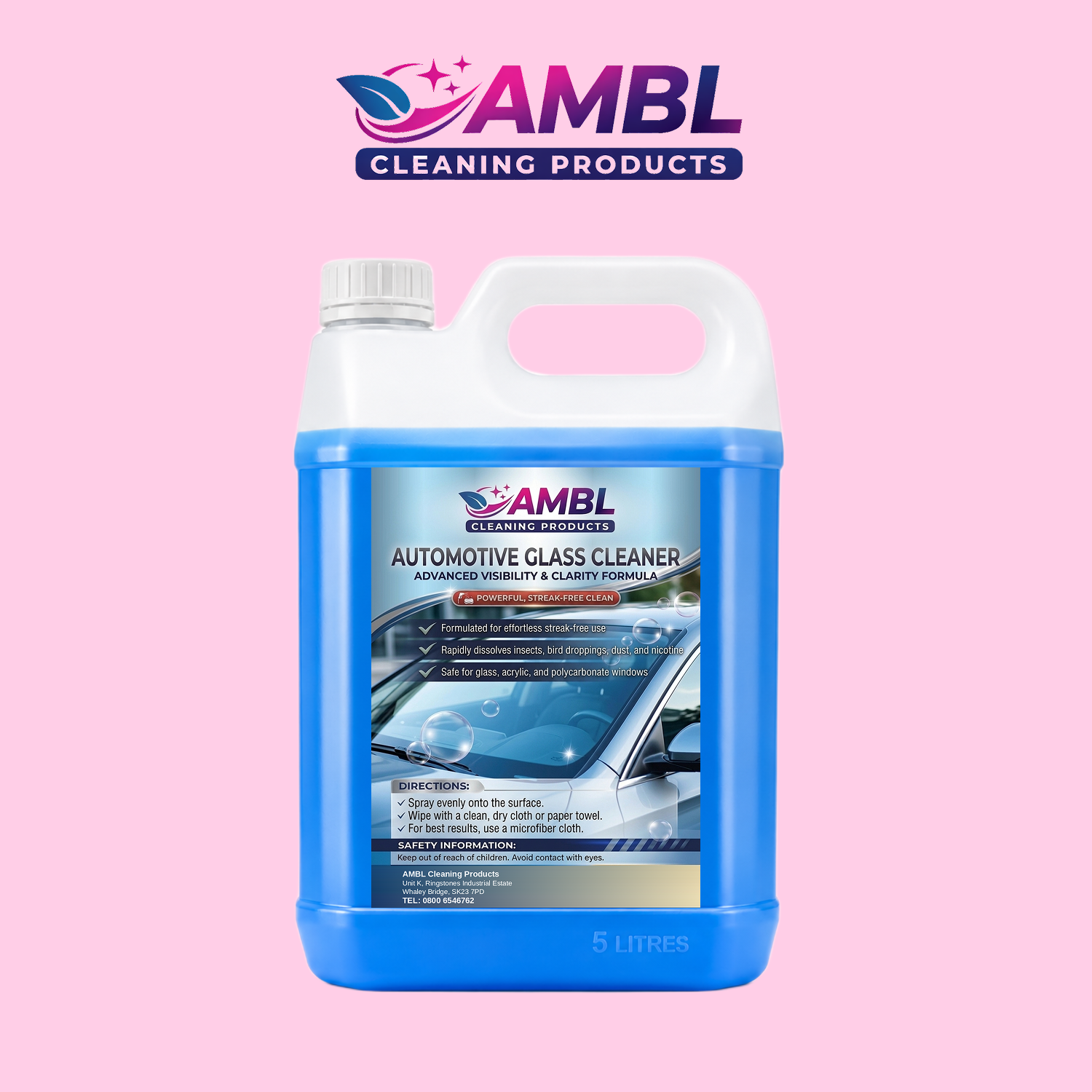 Automotive glass cleaner 5ltrt