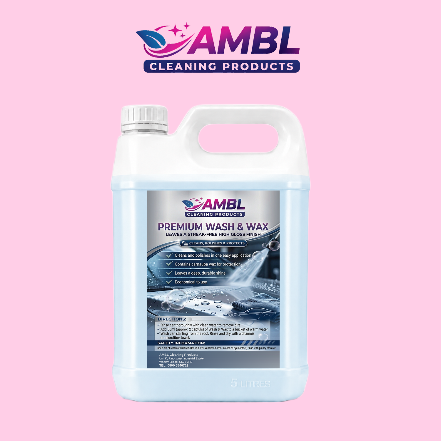 Wash and Wax Car Cleaning 5ltr