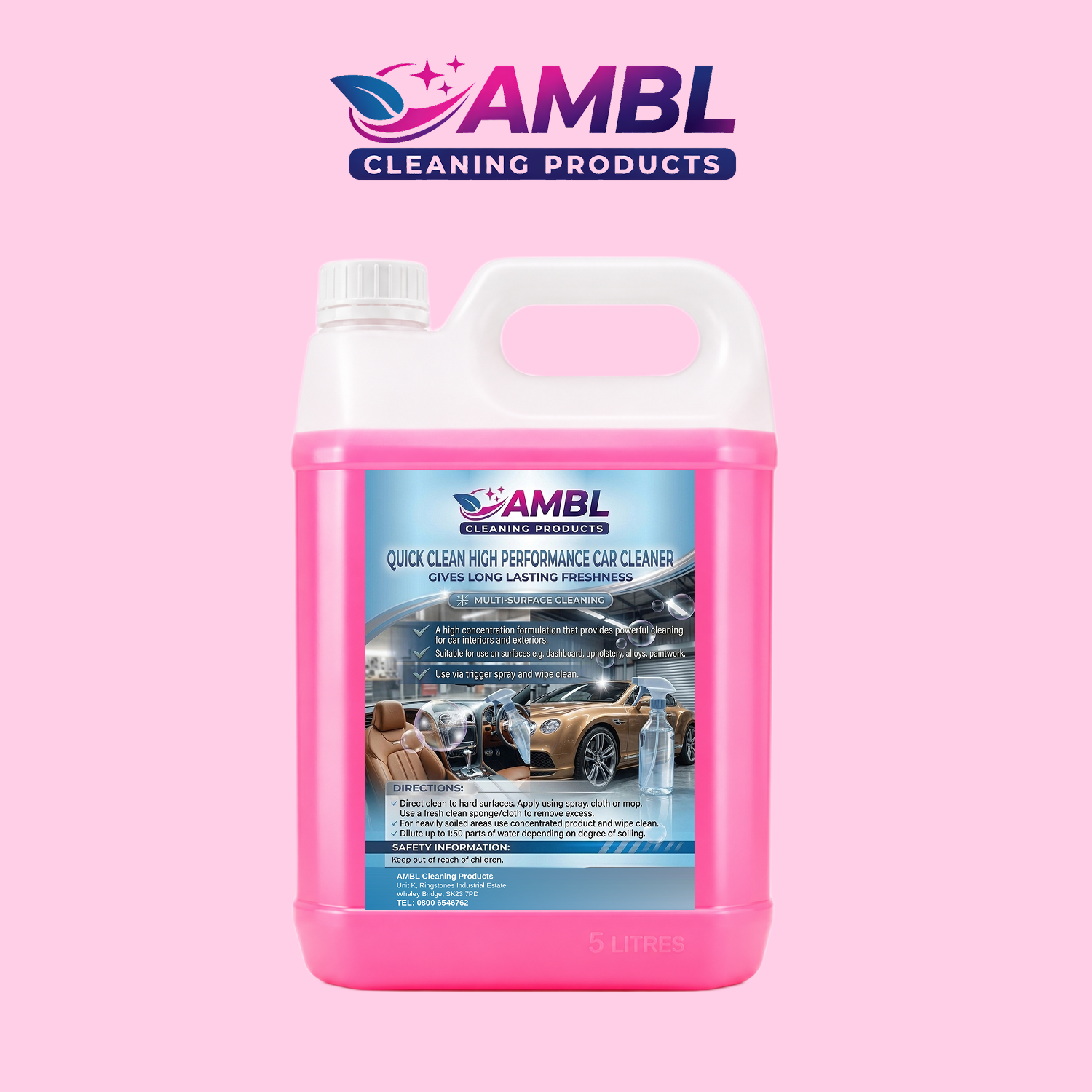Quick clean for car interiors and wheel arches 5ltr