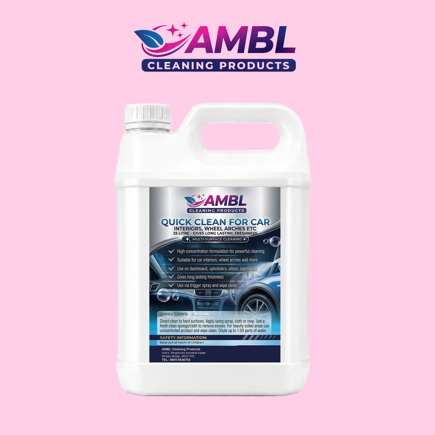 Quick clean for car interiors, wheel arches etc 25ltr